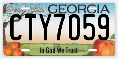 GA license plate CTY7059