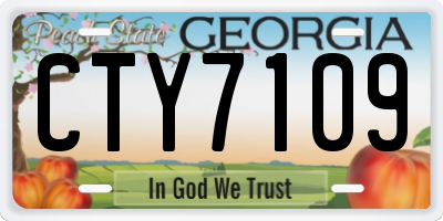 GA license plate CTY7109
