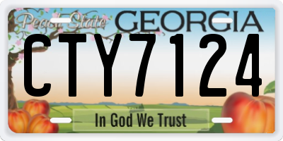 GA license plate CTY7124