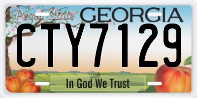 GA license plate CTY7129