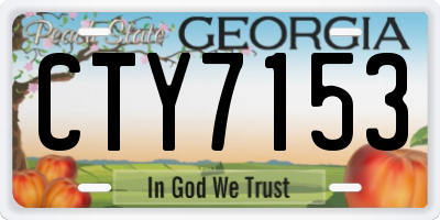 GA license plate CTY7153