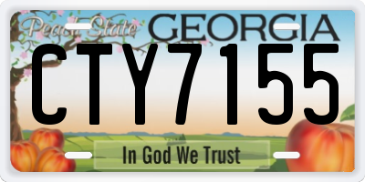 GA license plate CTY7155