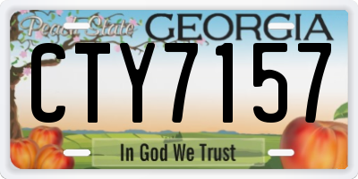 GA license plate CTY7157