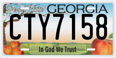 GA license plate CTY7158