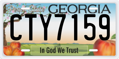 GA license plate CTY7159