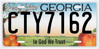 GA license plate CTY7162