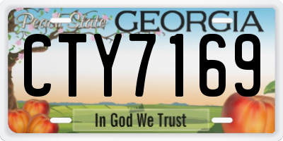 GA license plate CTY7169