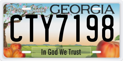 GA license plate CTY7198