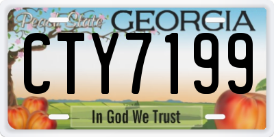 GA license plate CTY7199