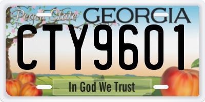 GA license plate CTY9601