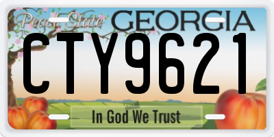 GA license plate CTY9621