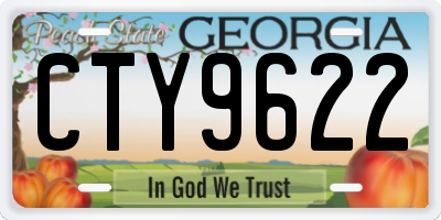 GA license plate CTY9622