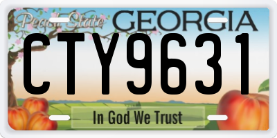 GA license plate CTY9631
