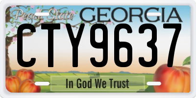 GA license plate CTY9637
