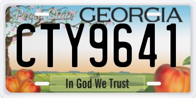 GA license plate CTY9641