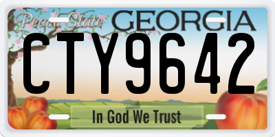GA license plate CTY9642