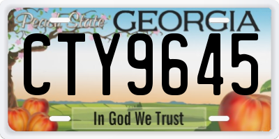 GA license plate CTY9645