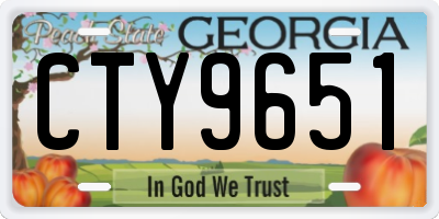 GA license plate CTY9651