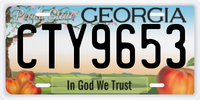 GA license plate CTY9653