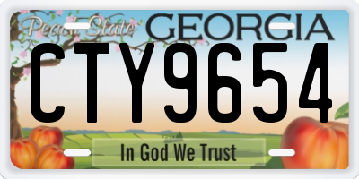 GA license plate CTY9654