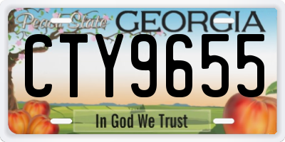 GA license plate CTY9655