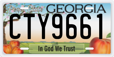 GA license plate CTY9661