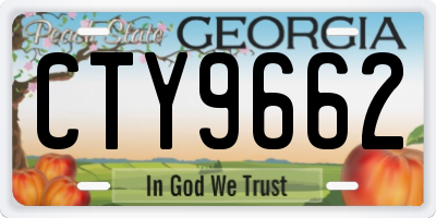 GA license plate CTY9662