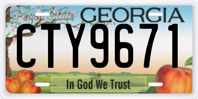 GA license plate CTY9671