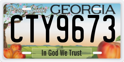 GA license plate CTY9673