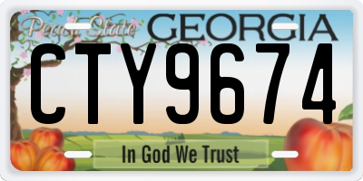 GA license plate CTY9674