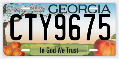 GA license plate CTY9675