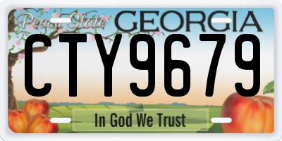GA license plate CTY9679