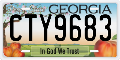 GA license plate CTY9683