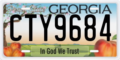 GA license plate CTY9684