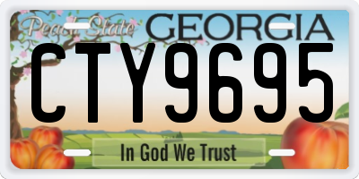 GA license plate CTY9695