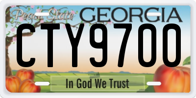 GA license plate CTY9700