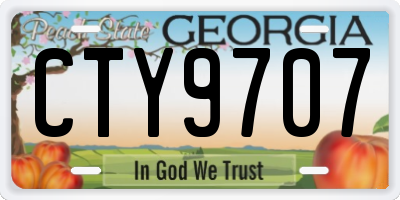 GA license plate CTY9707
