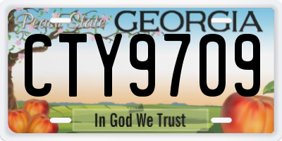 GA license plate CTY9709