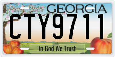 GA license plate CTY9711