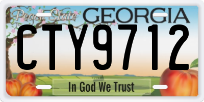 GA license plate CTY9712