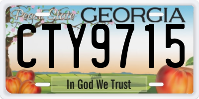 GA license plate CTY9715