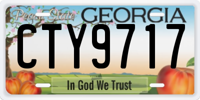 GA license plate CTY9717