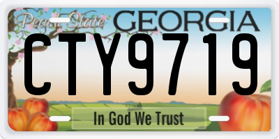 GA license plate CTY9719