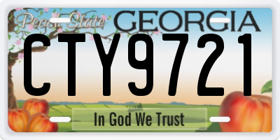 GA license plate CTY9721