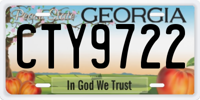 GA license plate CTY9722