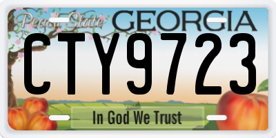GA license plate CTY9723