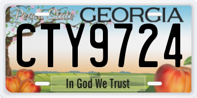 GA license plate CTY9724