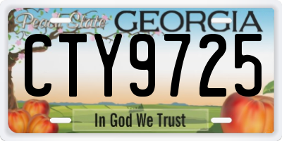 GA license plate CTY9725
