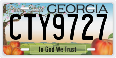 GA license plate CTY9727