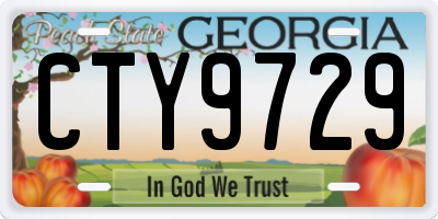 GA license plate CTY9729